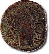 As de Calagurris. Moneda similar a la encontrada.